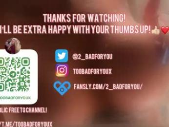2badforyou — Chaturbate recorded stream image, 23.04.2026 11:10